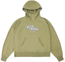 ADER ERROR OG Tab Logo Hoodie Unisex Military Green BLORFWHD0101KK ADER ERROR OG Tab Logo Hoodie Unisex Military Green BLORFWHD0101KK