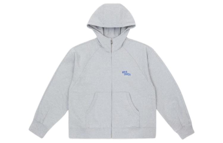 ADER ERROR OG Tab Series Letter Print Zip-Up Hoodie Black BLORFWHD0401GR