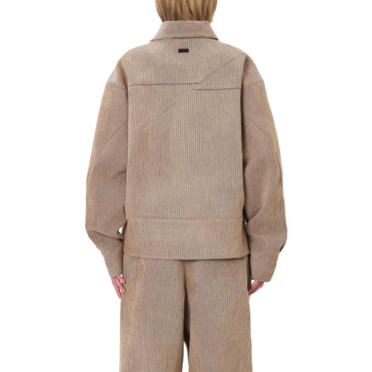 Details for ADER ERROR Jaket Lengan Panjang Kasual Oversized Unisex Warna Khaki BMADFWJK1604BG