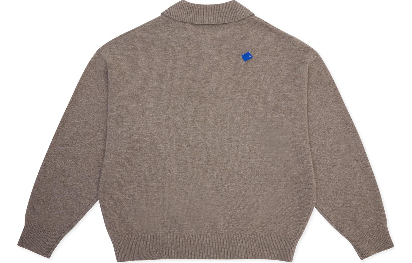 Lookbook ADER ERROR 男女同款宽松落肩毛衣 浅棕色 BM42FYKT0106BG