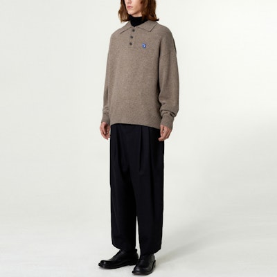 ADER ERROR 男女同款宽松落肩毛衣 浅棕色 BM42FYKT0106BG Details for ADER ERROR 男女同款宽松落肩毛衣 浅棕色 BM42FYKT0106BG