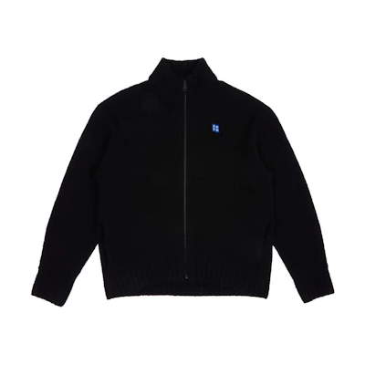 ADER ERROR Oversized Drop Shoulder Zip Sweater Unisex Black BM42FYKT0705BK