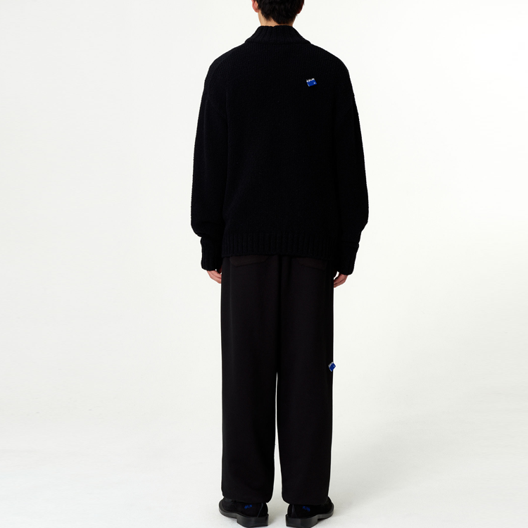 Purchase ADER ERROR宽松掉肩拉链毛衣 男女款 黑色 BM42FYKT0705BK