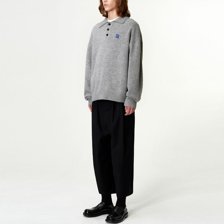 Details for ADER ERROR 男女同款灰色宽松落肩针织毛衣 BM42FYKT0106GR