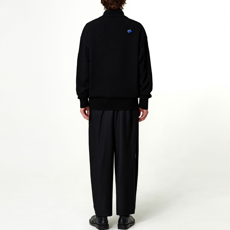 Purchase ADER ERROR 超大宽松落肩针织衫 男女同款 黑色 BM42FYKT0106BK