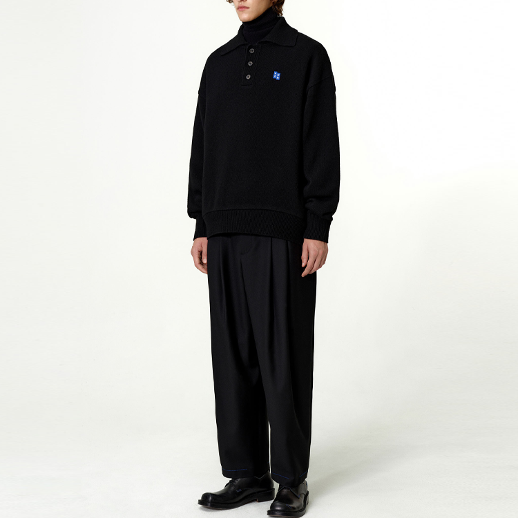 Details for ADER ERROR 超大宽松落肩针织衫 男女同款 黑色 BM42FYKT0106BK