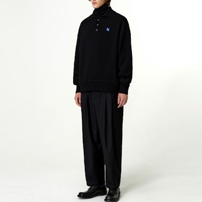 ADER ERROR 超大宽松落肩针织衫 男女同款 黑色 BM42FYKT0106BK Details for ADER ERROR 超大宽松落肩针织衫 男女同款 黑色 BM42FYKT0106BK