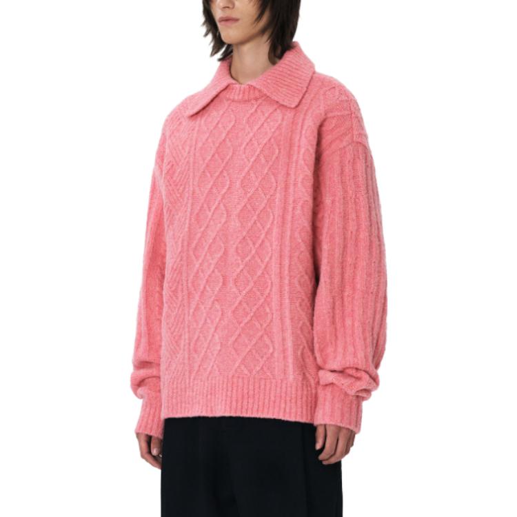 Purchase ADER ERROR 粉色宽松针织毛衣 男女同款 BMADFWKT0102PK