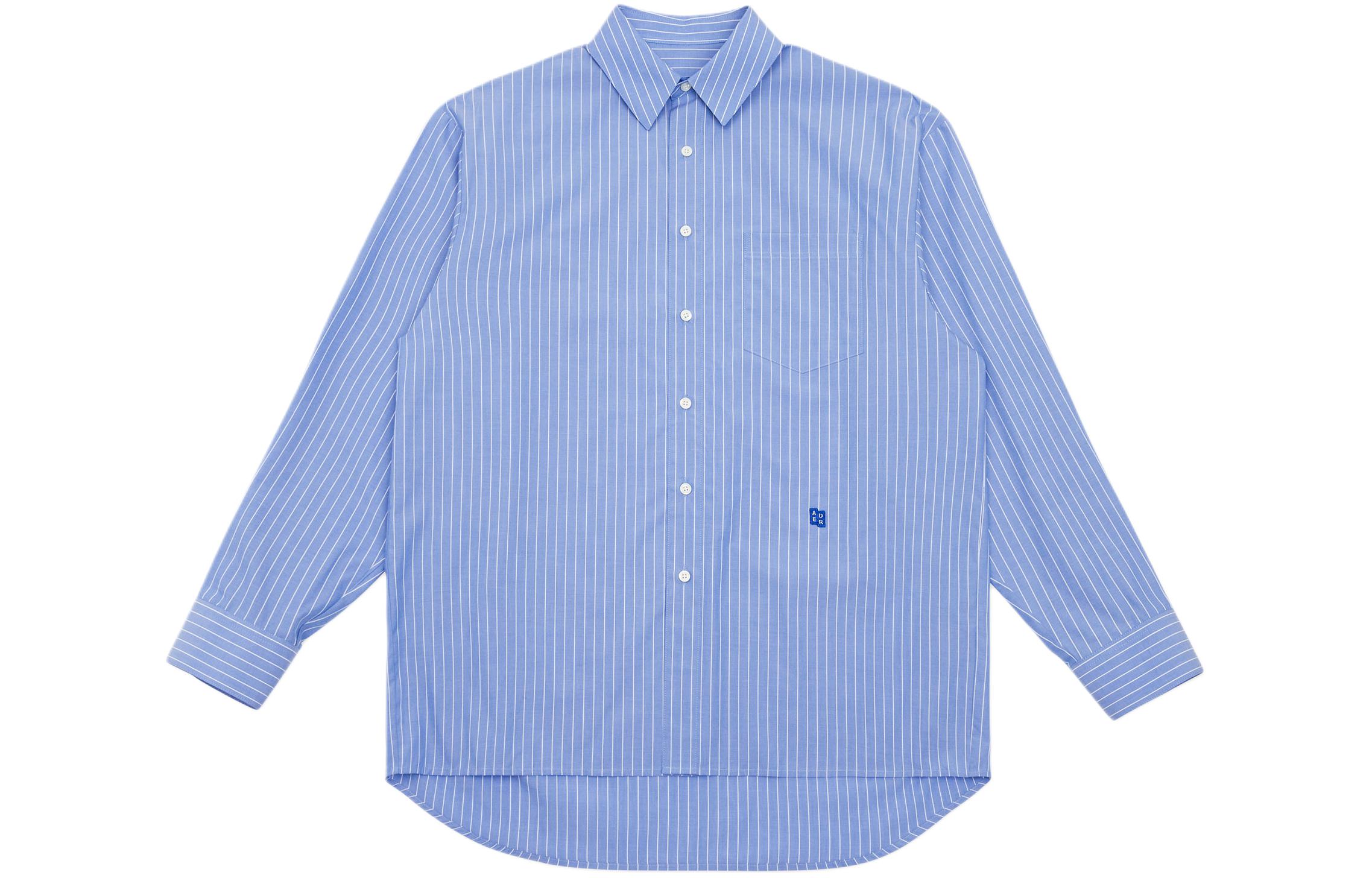 ADER ERROR Oversized Striped Long-Sleeve Shirt Unisex Striped Shirt BMSGFYSH0101ST