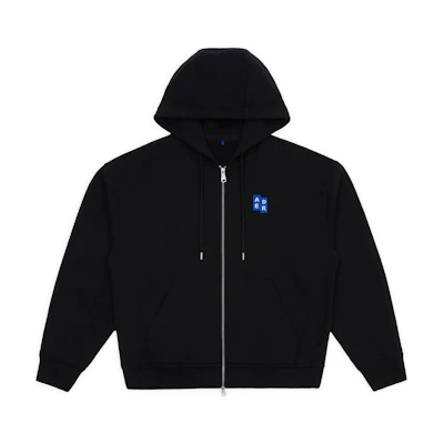 ADER ERROR Oversized Zip-Up Hoodie Unisex Black. BM42FYHD0401BK