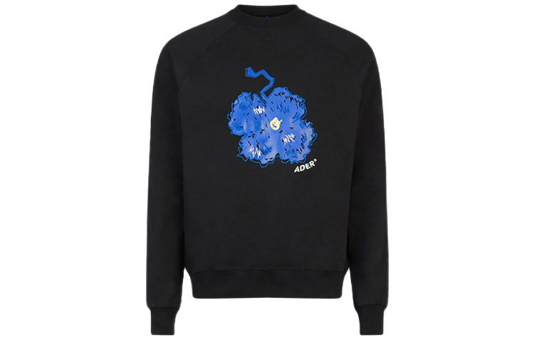 ADER ERROR Printed Crewneck Sweatshirt Unisex Black BTAFWSW14BK