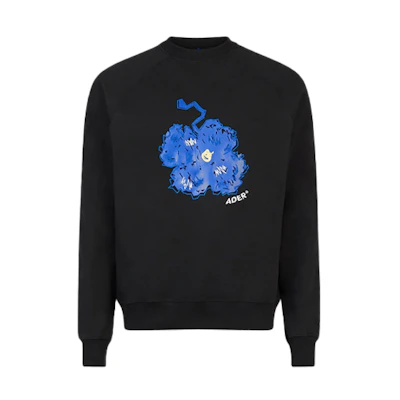 ADER ERROR Printed Crewneck Sweatshirt Unisex Black BTAFWSW14BK