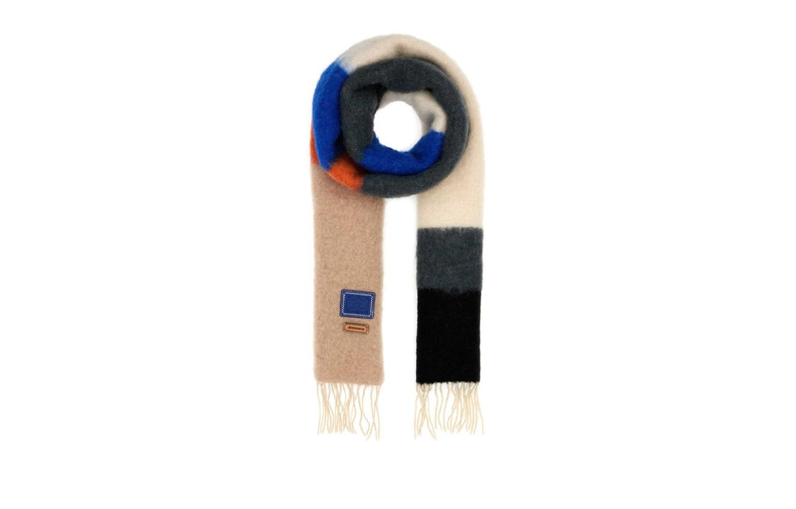 ADER ERROR Printed Knit Scarf Multicolor Unisex Fashion Accessory BMADFWAC0403IVIVORY