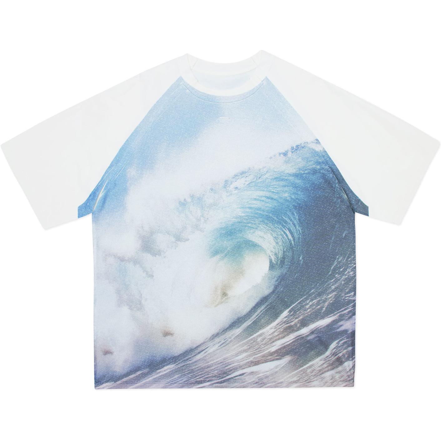 ADER ERROR Raglan Sleeve Pleated Detail T-Shirt Light Blue BN01SSTS0106SB