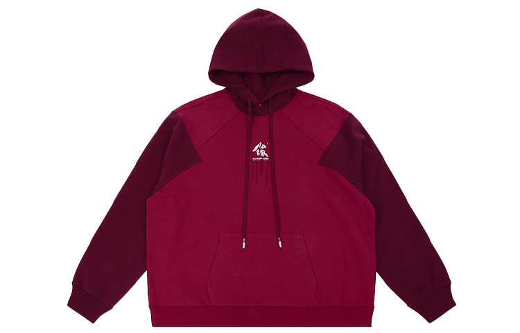 ADER ERROR Red Contrast Panel Drawstring Hoodie Unisex BKAFWHD04RD