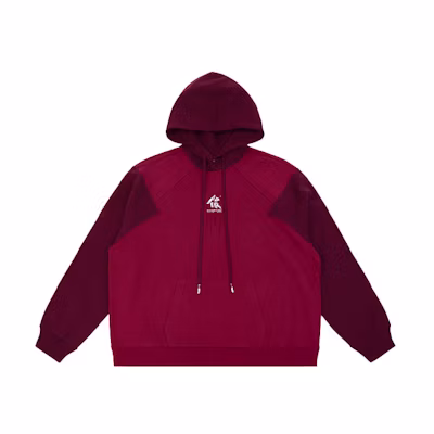 ADER ERROR Red Contrast Panel Drawstring Hoodie Unisex BKAFWHD04RD