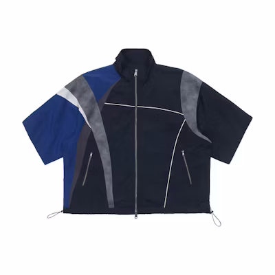 ADER ERROR Retro Colorblock Loose Fit Zip Jacket Black BN01SSJK0202BK