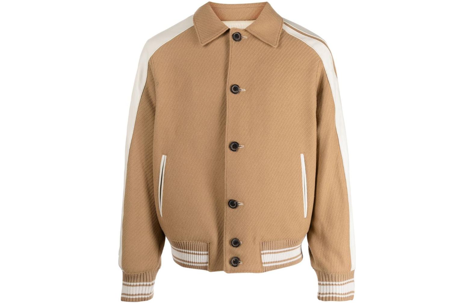 ADER ERROR Sand Beige Colorblock Single-Breasted Straight Jacket Unisex BMADFWJK0501