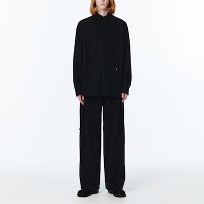 ADER ERROR 聯名中性黑色刺繡標籤長袖襯衫 BMSGFYSH0101BK Shop ADER ERROR 聯名中性黑色刺繡標籤長袖襯衫 BMSGFYSH0101BK