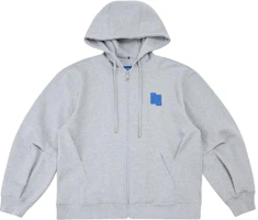 ADER ERROR Solid Color Logo Hoodie Zip-Up Jacket Unisex - Gray BLAFWJP19GR ADER ERROR Solid Color Logo Hoodie Zip-Up Jacket Unisex - Gray BLAFWJP19GR