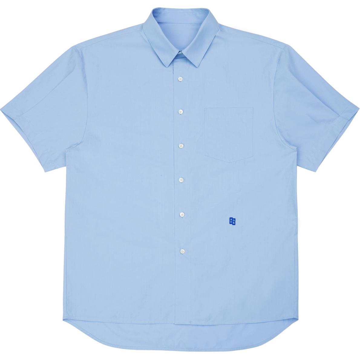 Order ADER ERROR Kemeja Lengan Pendek Oversized Warna Biru Muda Lelaki BN42FYSH0202SB