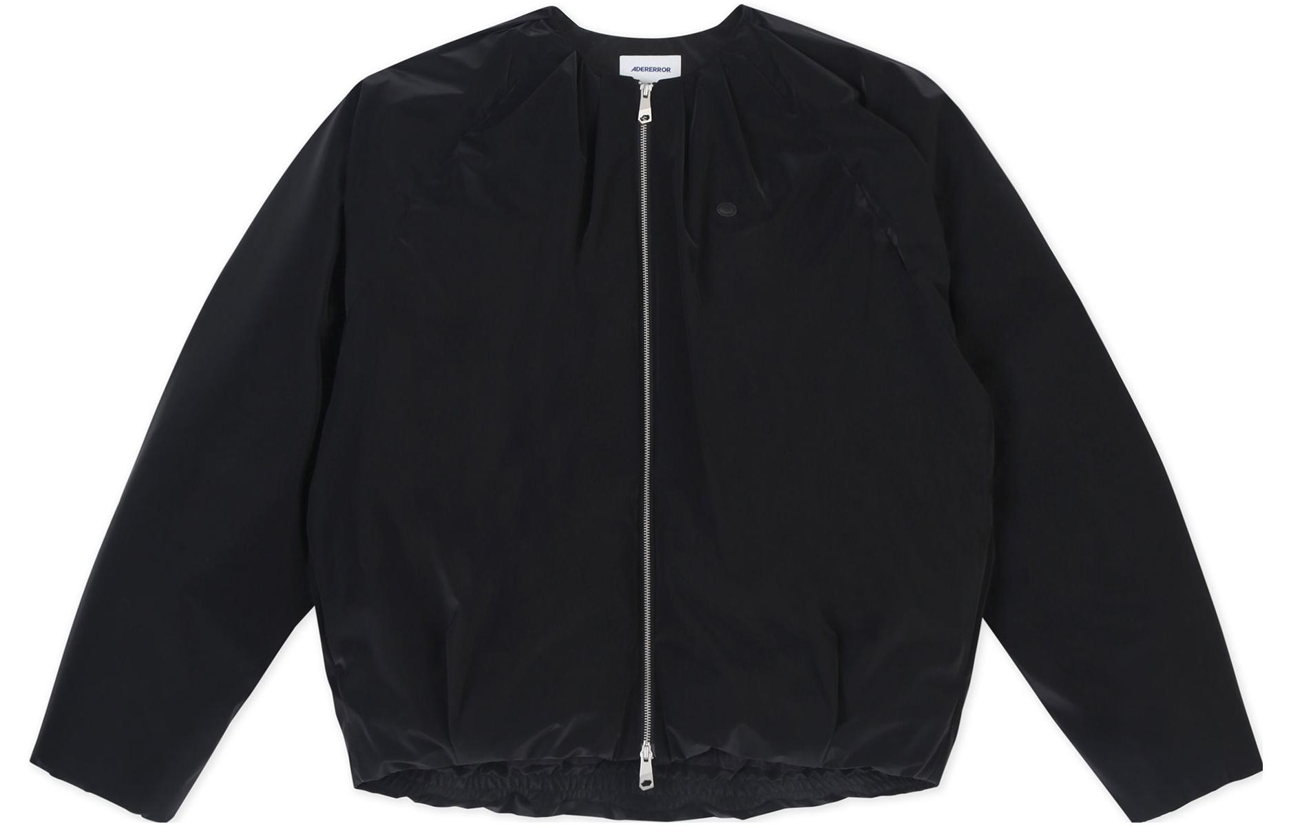 ADER ERROR Solid Color Zip-Up Collarless Jacket - Black BMADFWDW0104BK