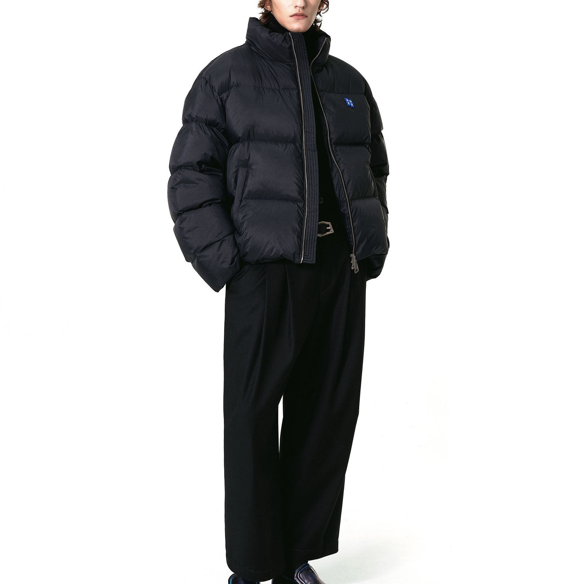 ADER ERROR Solid Color Zip-Up Down Jacket  Black BM42FYDW0104BK 圖 5