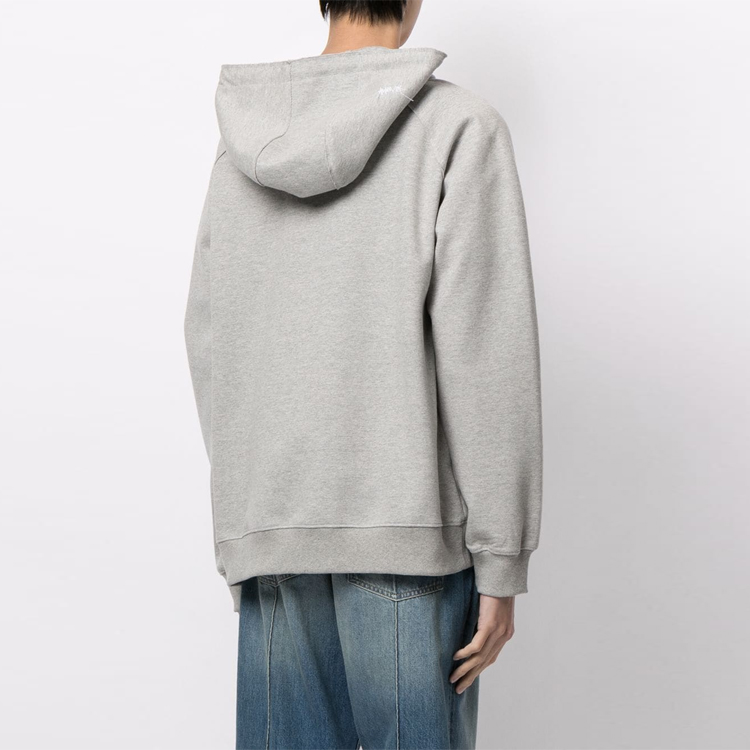 Shop ADER ERROR SS21 标志刺绣连帽衫 男女同款 灰色 BKASSHD04GR