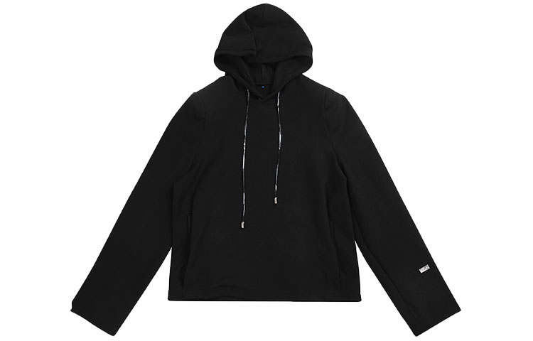 ADER ERROR SS21 Oversized Shoulder Hoodie Unisex Black BKASSHD03BK