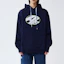 Details for ADER ERROR SS22 Distorted Logo Hoodie Unisex Navy Blue. BLASSHD05NV