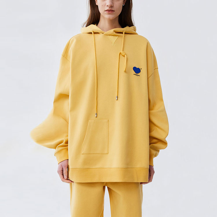 Purchase ADER ERROR SS22 Hoodie Double Heart Unisex Kuning BLASSHD03YL