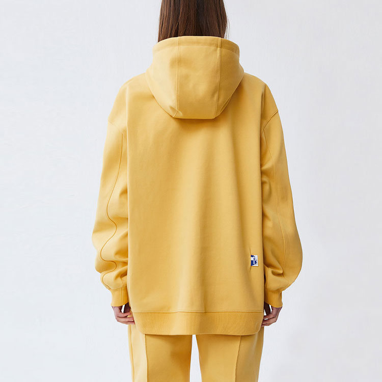Details for ADER ERROR SS22 Hoodie Double Heart Unisex Kuning BLASSHD03YL