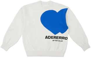 ADER ERROR SS22 Double Heart Logo Crewneck Knit Sweater Unisex White BLASSLK01WH ADER ERROR SS22 Double Heart Logo Crewneck Knit Sweater Unisex White BLASSLK01WH