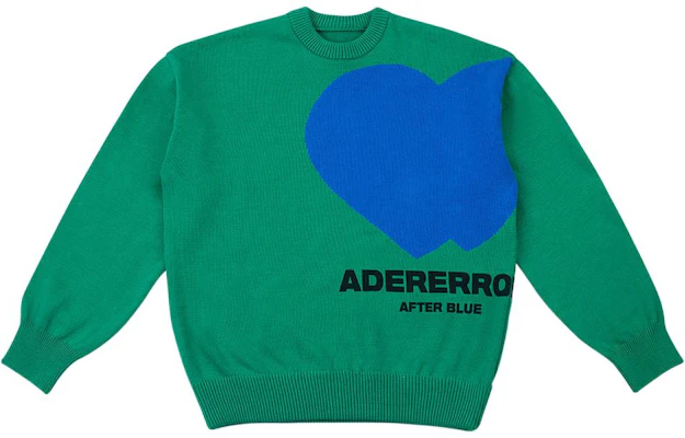 ADER ERROR SS22 双心Logo针织圆领毛衣 男女同款 绿色 BLASSLK01GN Buy ADER ERROR SS22 双心Logo针织圆领毛衣 男女同款 绿色 BLASSLK01GN