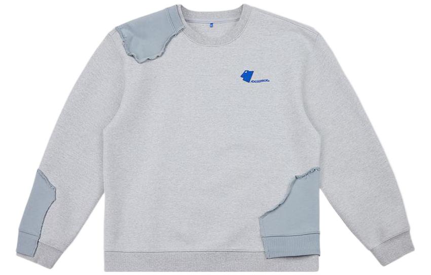 ADER ERROR SS22 Grey Patchwork Crewneck Sweatshirt Unisex - Grey BLASSSW04GR
