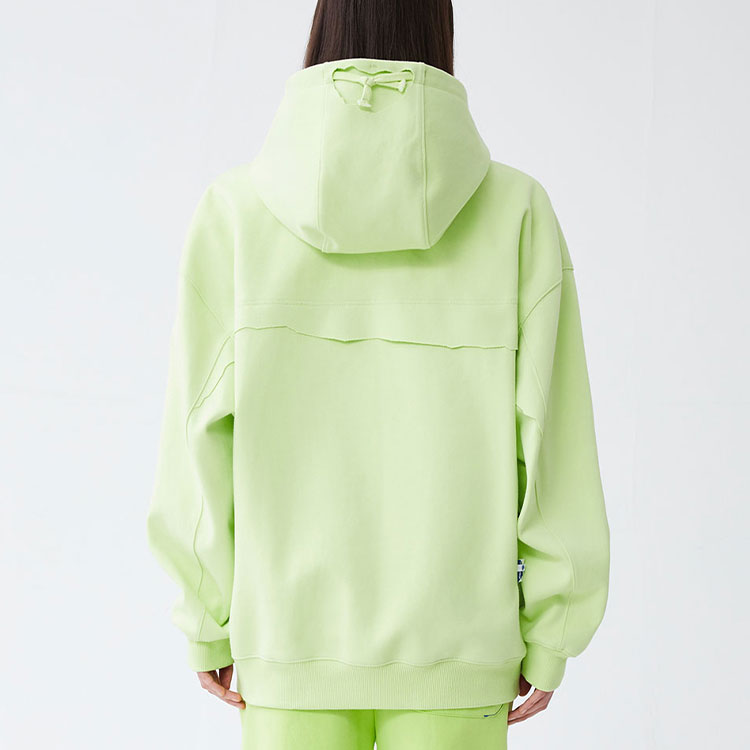 Details for ADER ERROR SS22 Unisex Yellow-Green Cutout Patchwork Hoodie. BLASSHD01YG