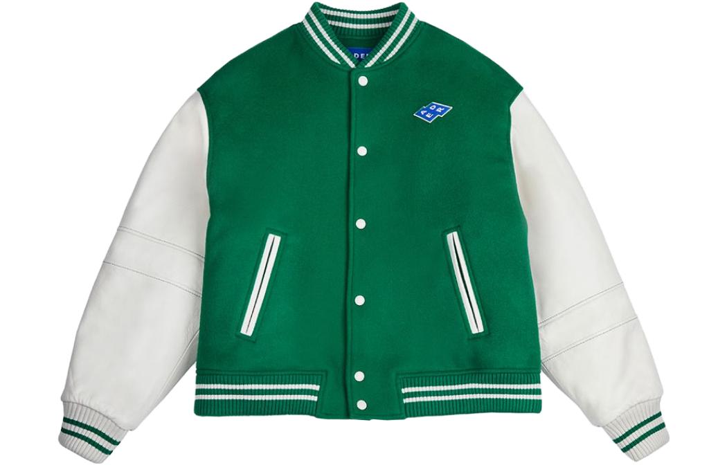ADER ERROR SS23 Colorblock Baseball Jacket Green Mens BK1FWJP07GN