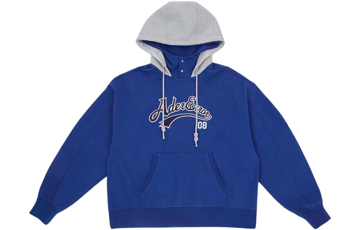 ADER ERROR SS23 Letter Print Hoodie Blue BLBDFWHD0101DB