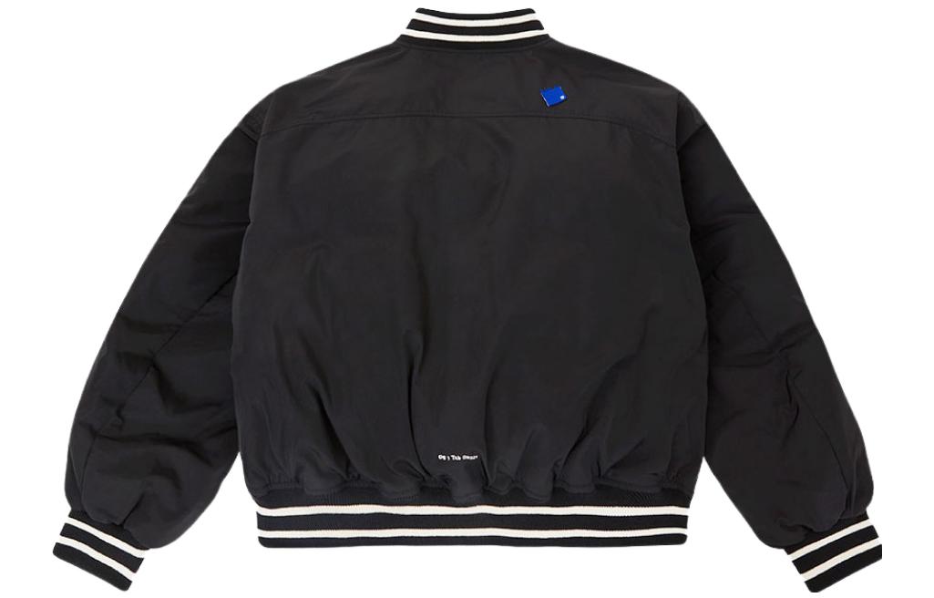 Lookbook Jaket Baseball Unisex ADER ERROR SS23 Og Tab Noir Letterman Hitam. BLORFWJK0301BK