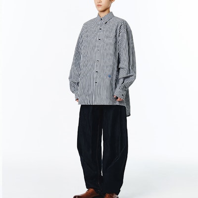 ADER ERROR SS23 Baju Hitam Kotak Sulaman Unisex Lengan Panjang BMSGFYSH0102BK Details for ADER ERROR SS23 Baju Hitam Kotak Sulaman Unisex Lengan Panjang BMSGFYSH0102BK