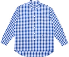 ADER ERROR SS23 Significant Embroidered Checkered Long Sleeve Shirt Blue Unisex BMSGFYSH0103BL ADER ERROR SS23 Significant Embroidered Checkered Long Sleeve Shirt Blue Unisex BMSGFYSH0103BL