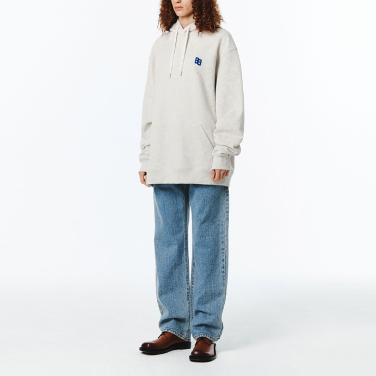 Details for ADER ERROR SS23 标志刺绣连帽衫 中性 燕麦色 BMSGFYHD0101OT