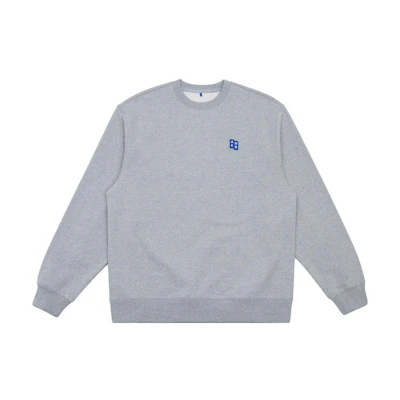 ADER ERROR SS23 Significant Embroidered Logo Unisex Sweatshirt Grey BMSGFYSW0101GR