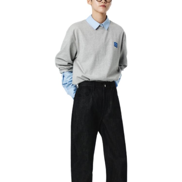 Details for ADER ERROR SS23 寬鬆灰色刺繡衛衣 男女款 BMSGFYLT0201GR