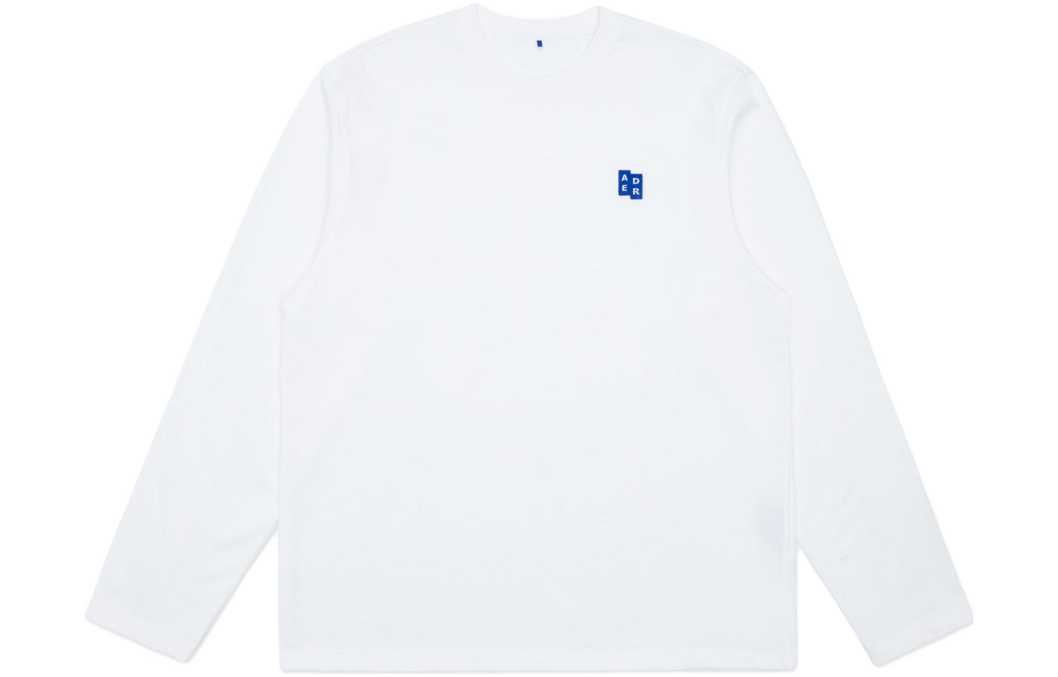 ADER ERROR SS23 Significant Embroidered Oversized Long Sleeve Unisex White BMSGFYLT0201OW