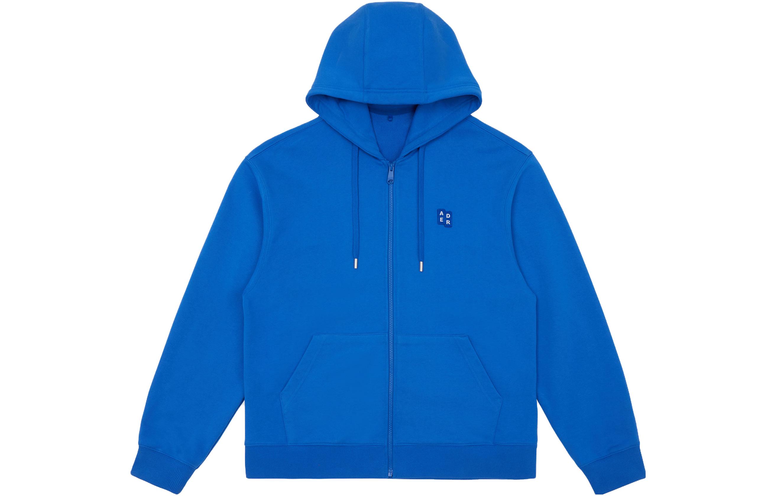 ADER ERROR SS23 Significant Embroidered Zip Hoodie Unisex - Blue. BMSGFYHD0401BL