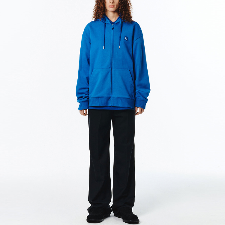 Details for ADER ERROR SS23 Hoodie Zip Sulam Unisex - Biru. BMSGFYHD0401BL