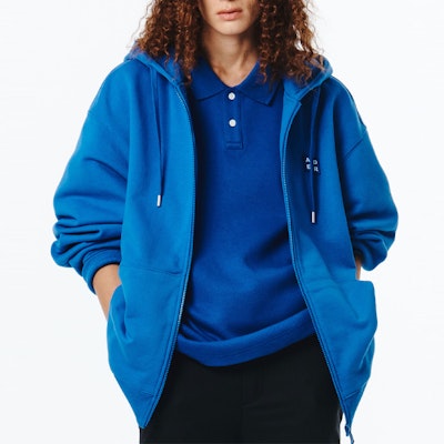 ADER ERROR SS23 Hoodie Zip Sulam Unisex - Biru. BMSGFYHD0401BL Sizing ADER ERROR SS23 Hoodie Zip Sulam Unisex - Biru. BMSGFYHD0401BL
