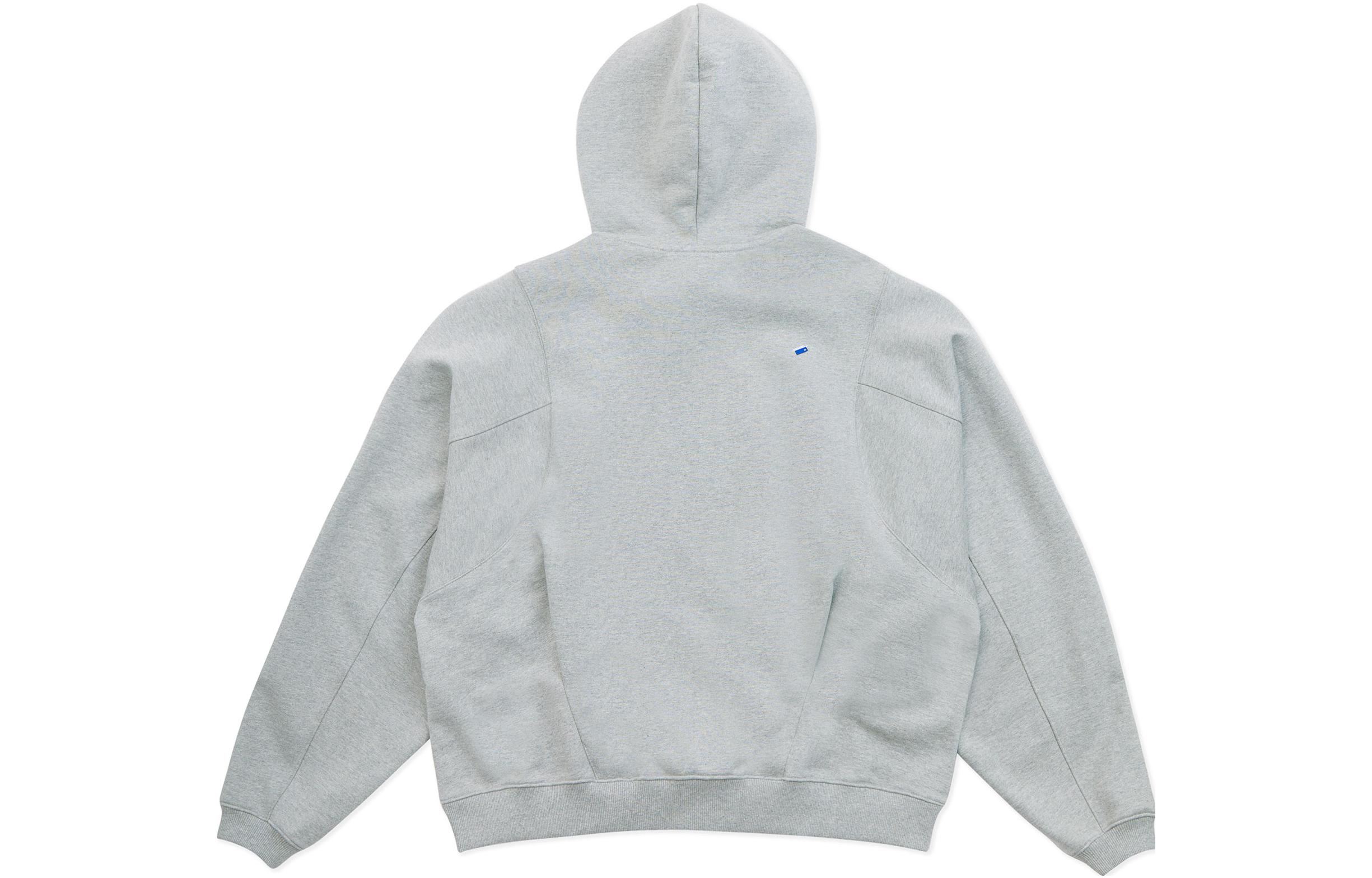 Lookbook Sudadera con capucha unisex ADER ERROR SS23 Through Editism, logo gris floral BMADSSHD0102GR