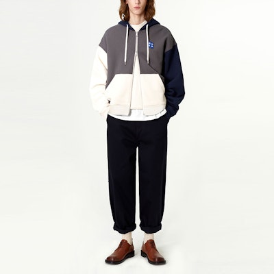 ADER ERROR SS24 拼色拼接拉链连帽衫 男女同款 炭灰色. BM42FYHD0402CC Shop ADER ERROR SS24 拼色拼接拉链连帽衫 男女同款 炭灰色. BM42FYHD0402CC